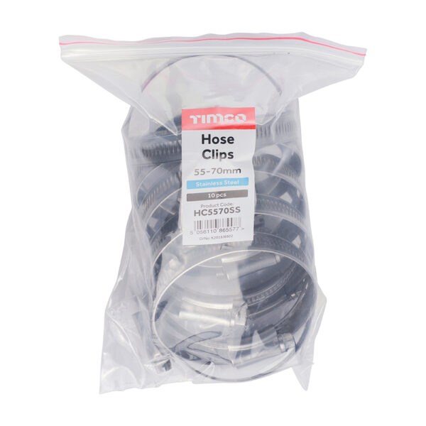 Stacked from 6 images. Method=B (R=8,S=4) Hose Clips - Stainless Steel-55 - 70mm