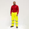 Hi-Vis Elastic Trousers Yellow-XXX Large