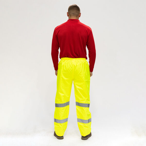 Hi-Vis Elastic Trousers Yellow-X Large