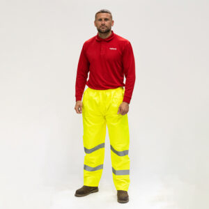 Hi-Vis Elastic Trousers Yellow-XX Large