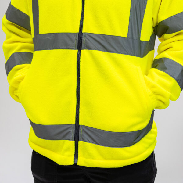 Hi-Vis Fleece Jacket Yellow-XX Large