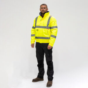 Hi-Vis Bomber Jacket Yellow-Medium