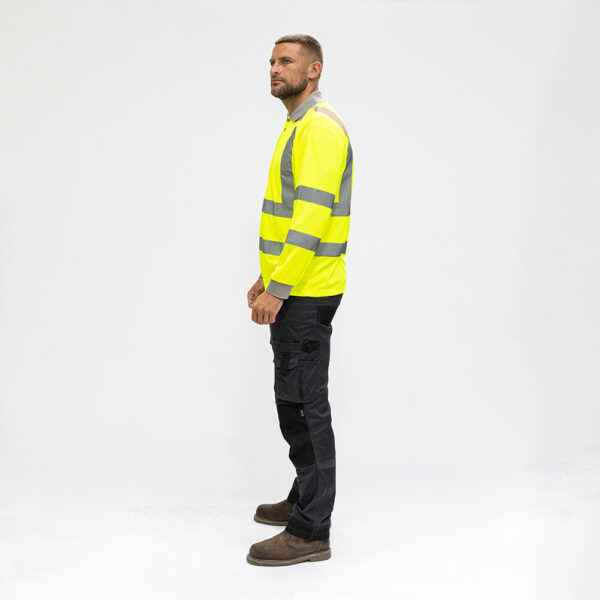 Hi-Vis Polo L/SLEEVE Yellow-XXX Large