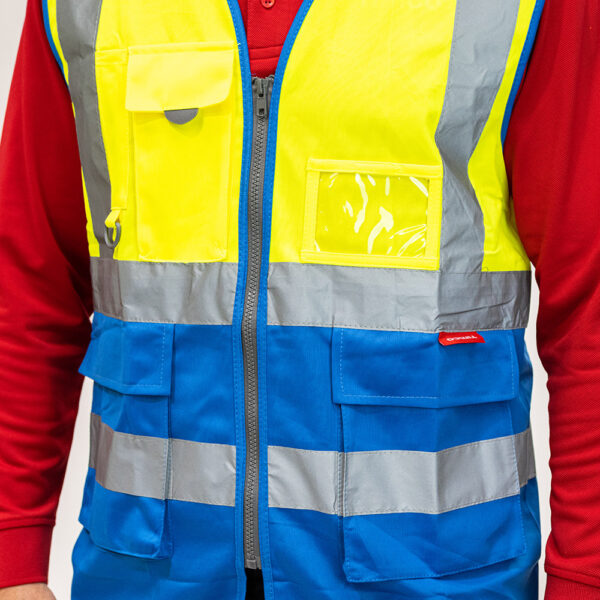 Hi-Vis Vest Yellow & Blue-XX Large