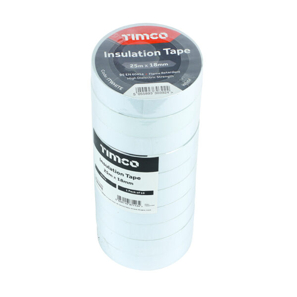 PVC Insulation Tape White-25m x 18mm