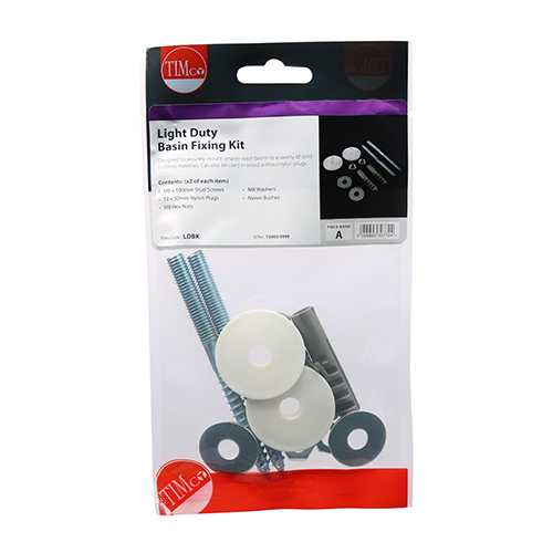 Light Duty Basin Fixing Kit-Light Duty Kit