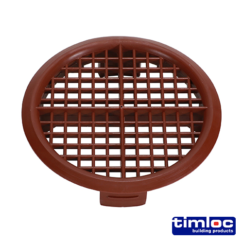 Push-in Soffit Vent Brown-70mm