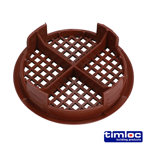 Push-in Soffit Vent Brown-70mm
