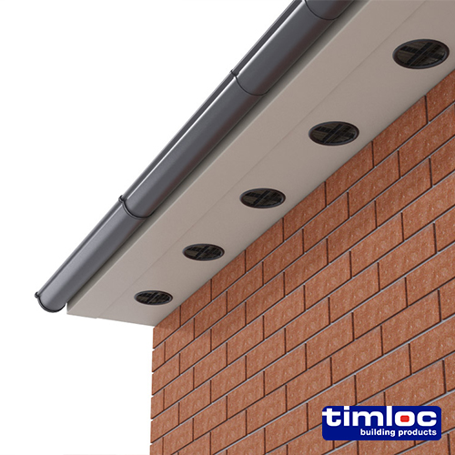 Push-in Soffit Vent Brown-70mm