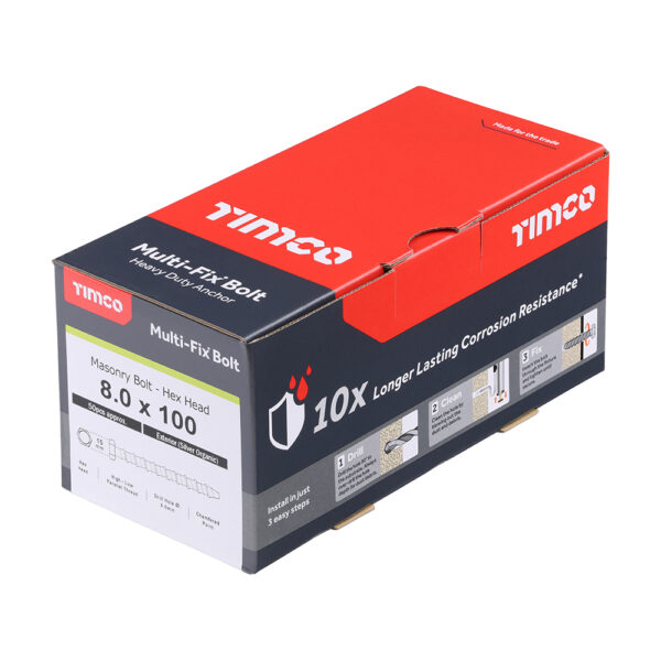 Multi-Fix Bolt HEX Head-8.0 x 100