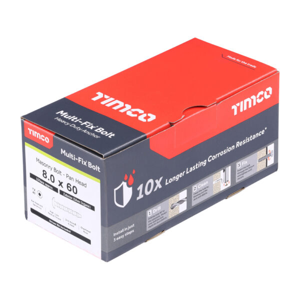 Multi-Fix Bolt PAN Head-8.0 x 60/M10