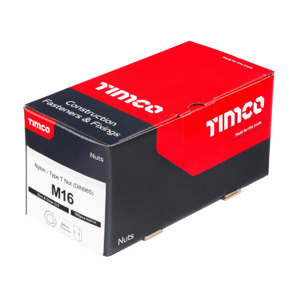 T Nylon Nut DIN 985 - BZP-M16