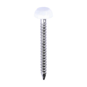 Polymer Headed Pin WHITE-25mm