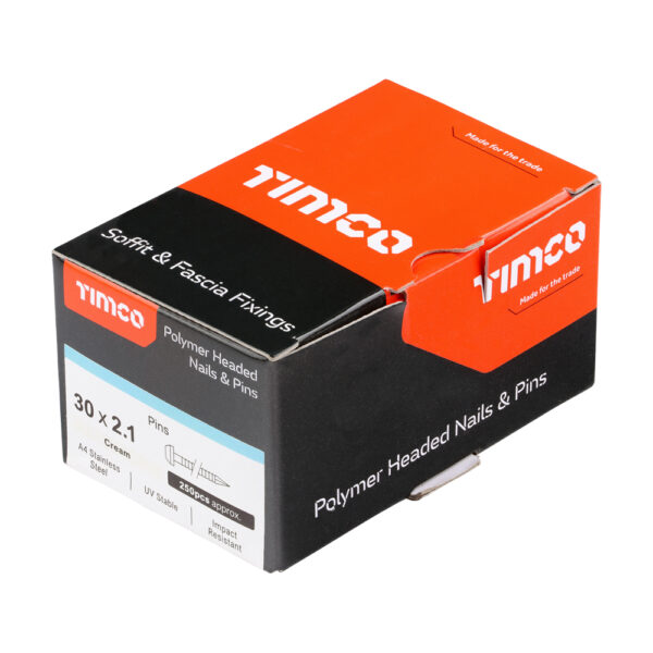 Polymer Headed Pin CREAM-30mm