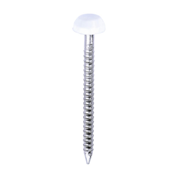 Polymer Headed Pin WHITE-30mm