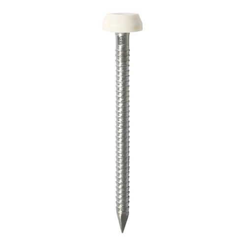 Polymer Headed Pin - White-40mm