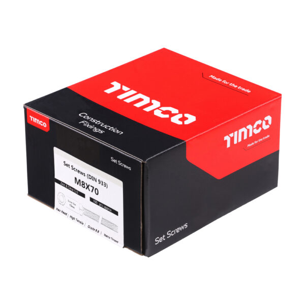 Set Screws 8.8 DIN 933 - BZP-M8 x 70