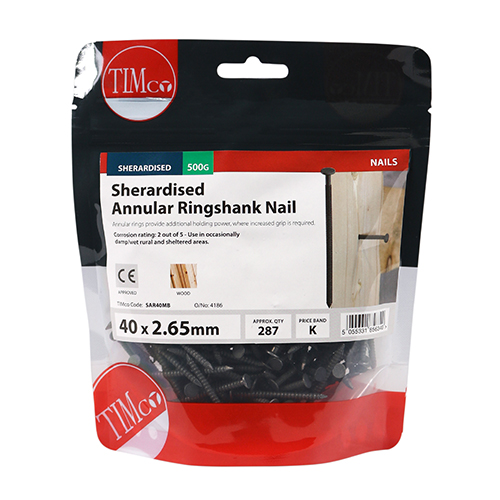 Annular Ringshank- Sherardised-40 x 2.65