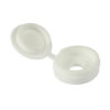 Small Hinged Screw Cap - White-To fit 3.0 to 4.5 Screw