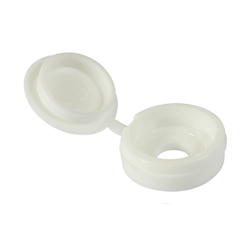 Small Hinged Screw Cap - White-To fit 3.0 to 4.5 Screw
