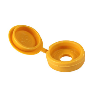 SHCCYELLOWP_w1.jpg Small Hinged Screw Cap- Yellow-To fit 3.0 to 4.5 Screw
