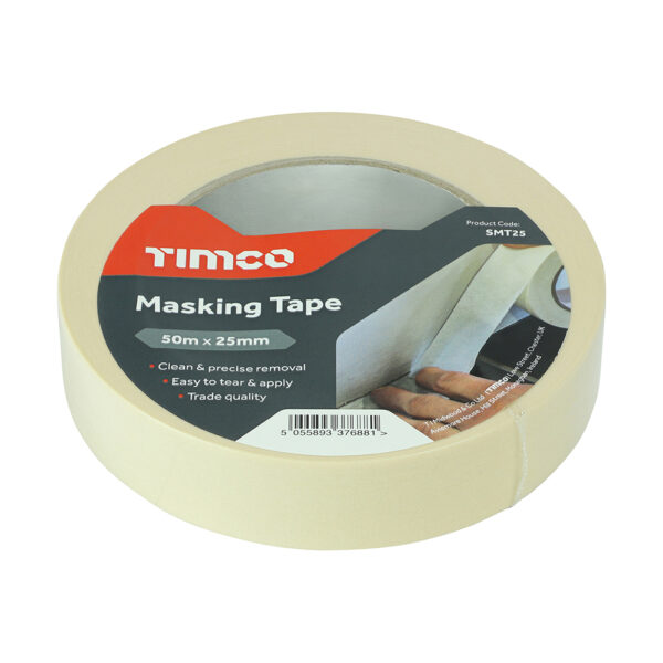 Masking Tape Cream-50m x 25mm