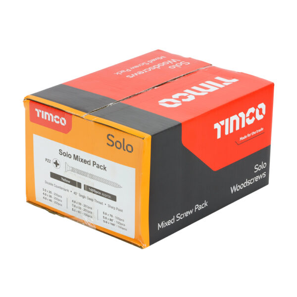 Solo Woodscrew Mixed Pack ZYP-1400pcs