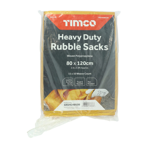 Heavy Duty Rubble Sacks-80 x 120cm