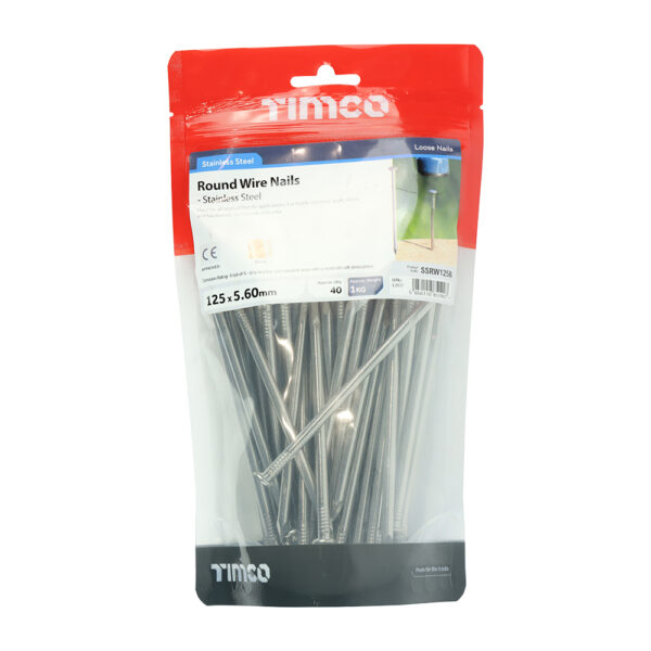 Round Wire Nail - A2 SS-125 x 5.60