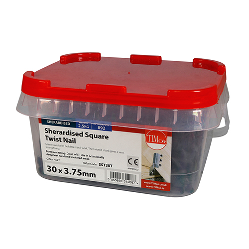 Square Twist Nail- Sherardised-30 x 3.75