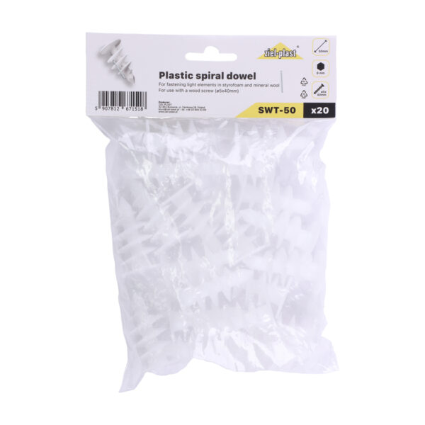 Plastic Spiral Dowels-50mm