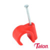 Nail In Pipe Clip - Red-15mm