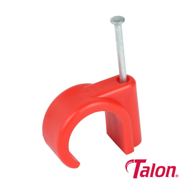Nail In Pipe Clip - Red-22mm
