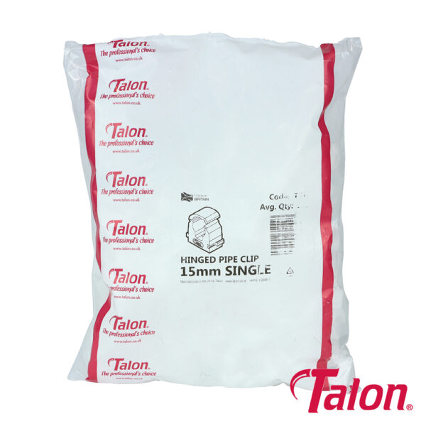 TALTS15_w2.jpg Single Hinged Clip - White-15mm
