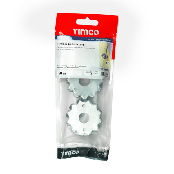 Double Timber Connector Galv-50mm / M12