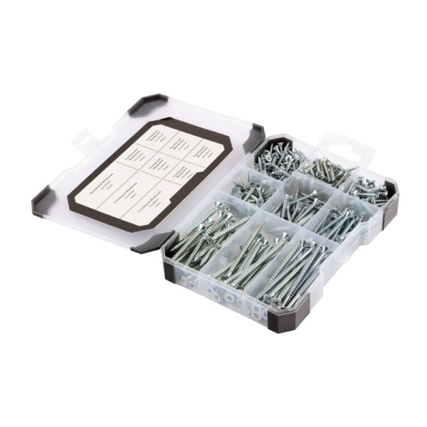 Mix Woodscrews Zinc-340pcs