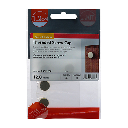 Threaded Screw Cap POL Brass-12mm
