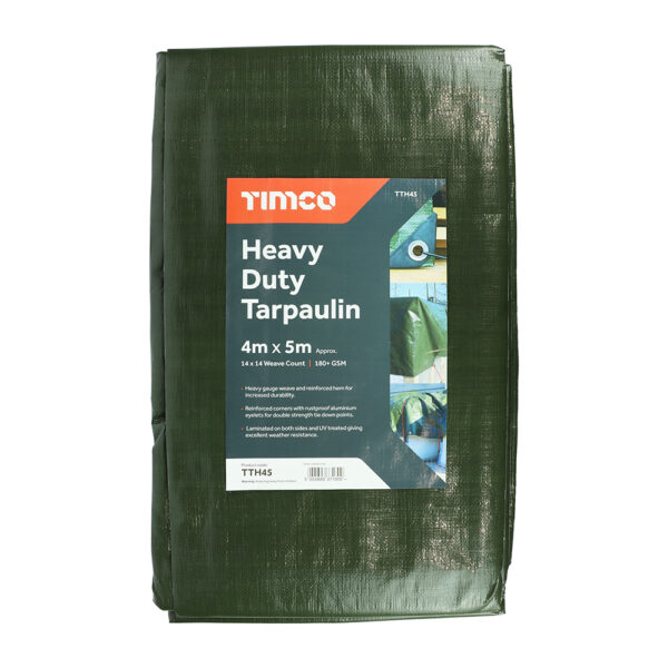Heavy Duty Tarpaulin Green-4 x 5m