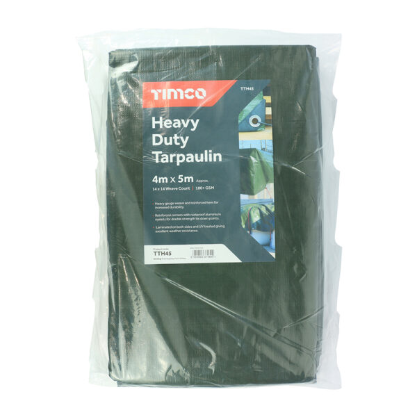 Heavy Duty Tarpaulin Green-4 x 5m