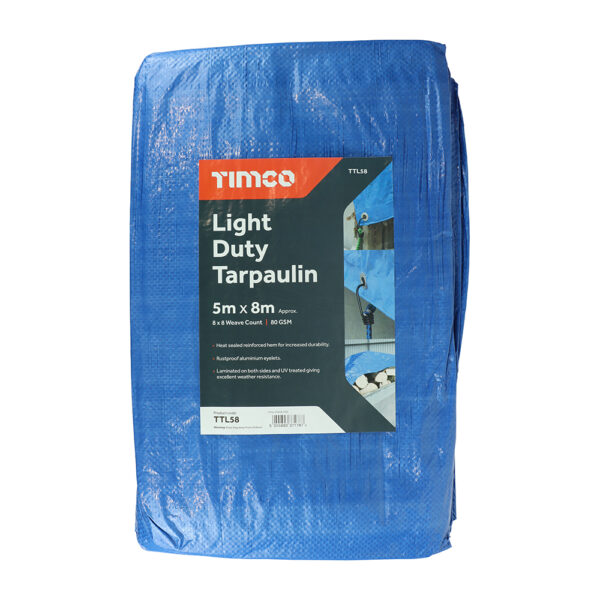 Light Duty Tarpaulin Blue-5 x 8m