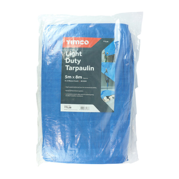 Light Duty Tarpaulin Blue-5 x 8m