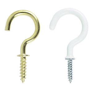 Cup Hooks - Round - Electro Brass 19mm