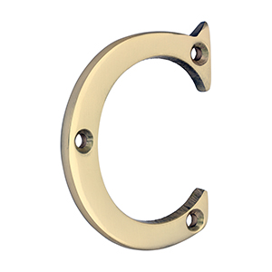 Door Letter A - Polished Brass 60mm